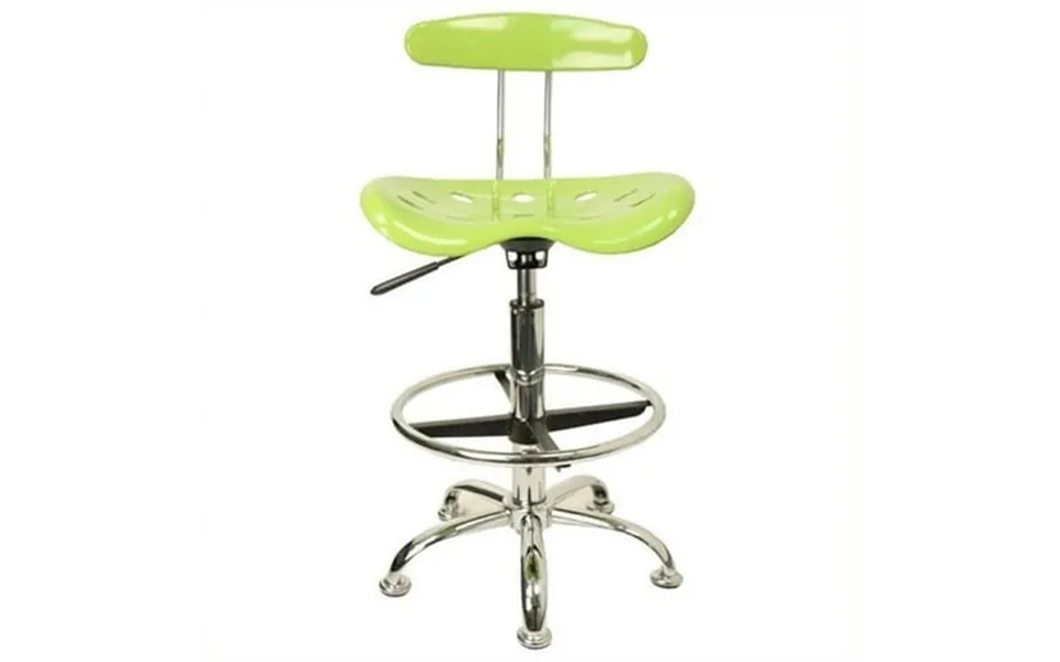 Scranton & Co Drafting Chair In Apple Green And Chrome