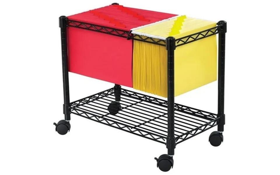 Scranton & Co Wire Mobile File Cart In Black