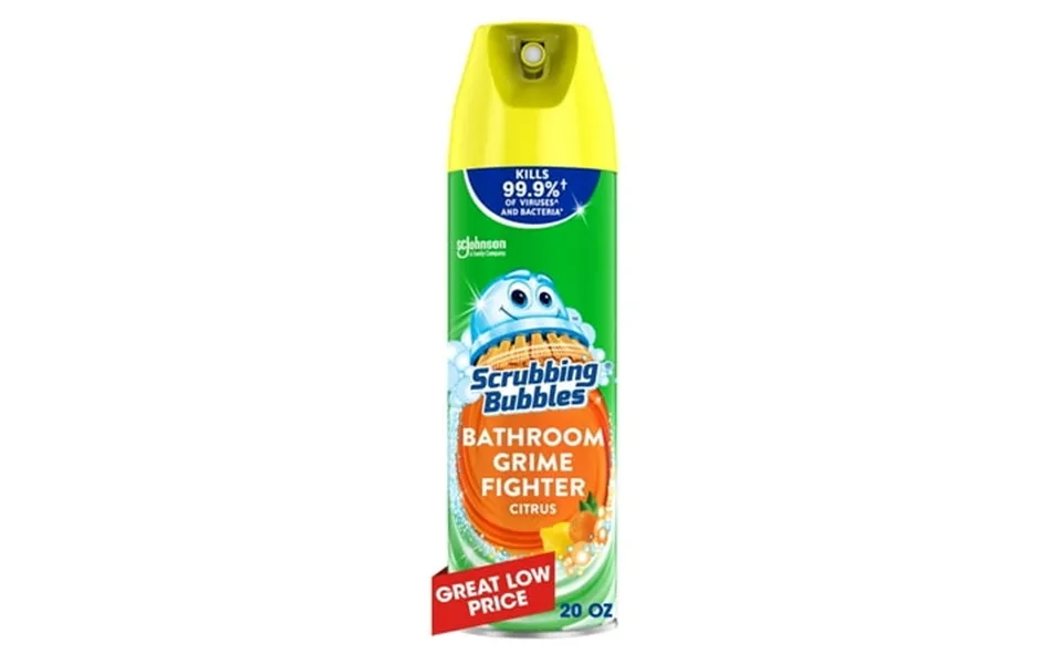 Scrubbing Bubbles Bathroom Grime Fighter Disinfectant Cleaner Aerosol Citrus 20 Oz 1 Count