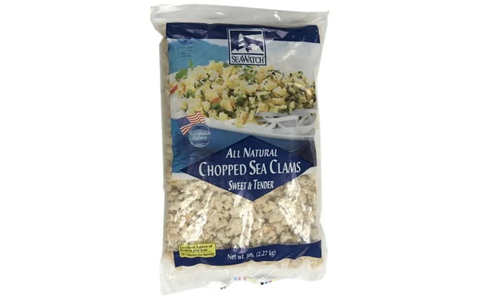 Sea Watch Frozen Chopped Clam Meat 5 Pound - 2 Per Case.