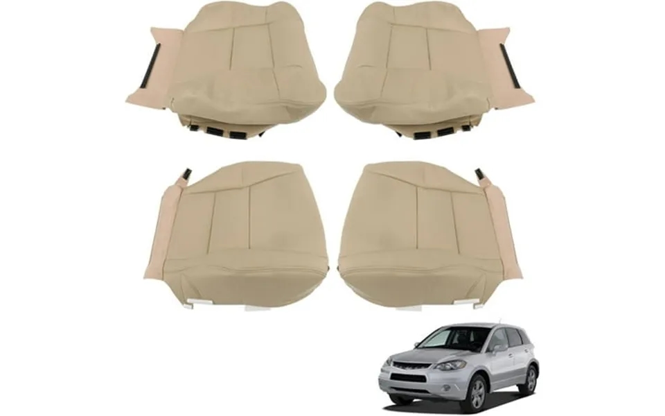 Seblaff Seat Cover 4pcs Tan Leather Front Bottom And Driver Passenger Replacement For 2007-2012 Acura