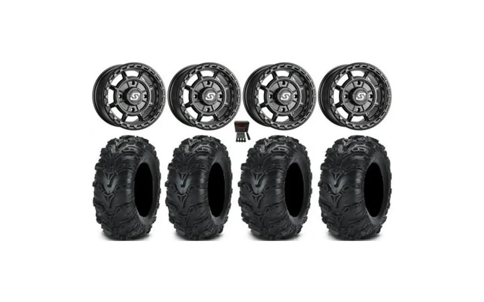 Sedona Rift 14 Wheels Black 28 Mud Lite Ii Tires Kawasaki Mule Pro Fxt