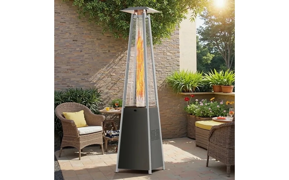 Segmart 48 000 Btu Pyramid Patio Heater Tall Standing Outdoor Propane Heater With Wheels & Tip-over Safety Protection Vi