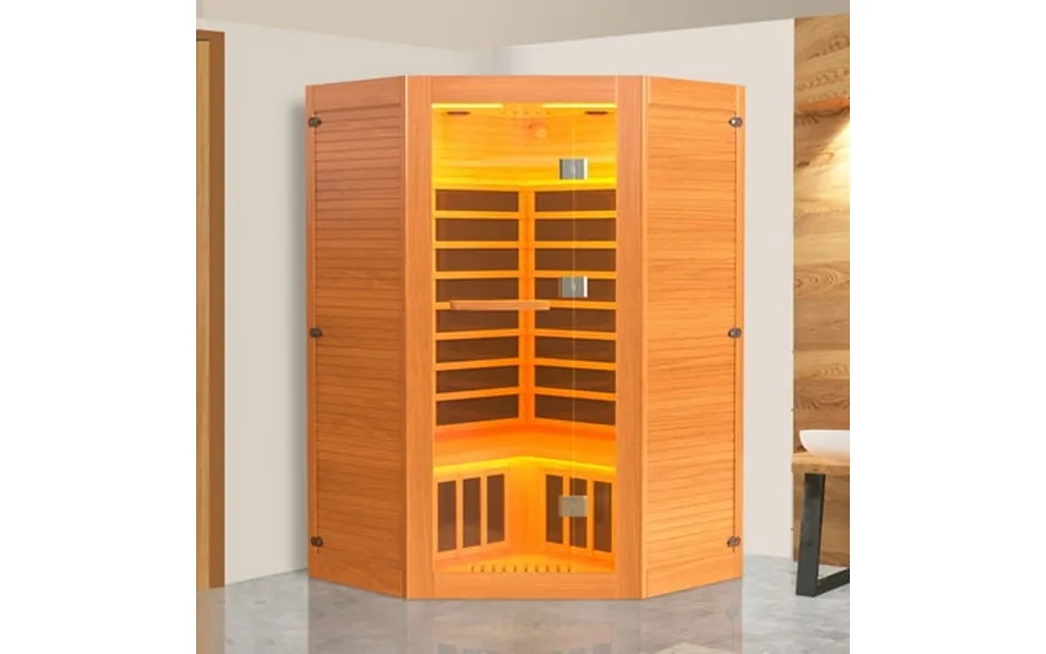 Segmart Infrared Sauna Home Sauna Spa For 2-3 Person 2100w Far Infrared Sauna Room With 7 Heating Panels Tablet Holder C
