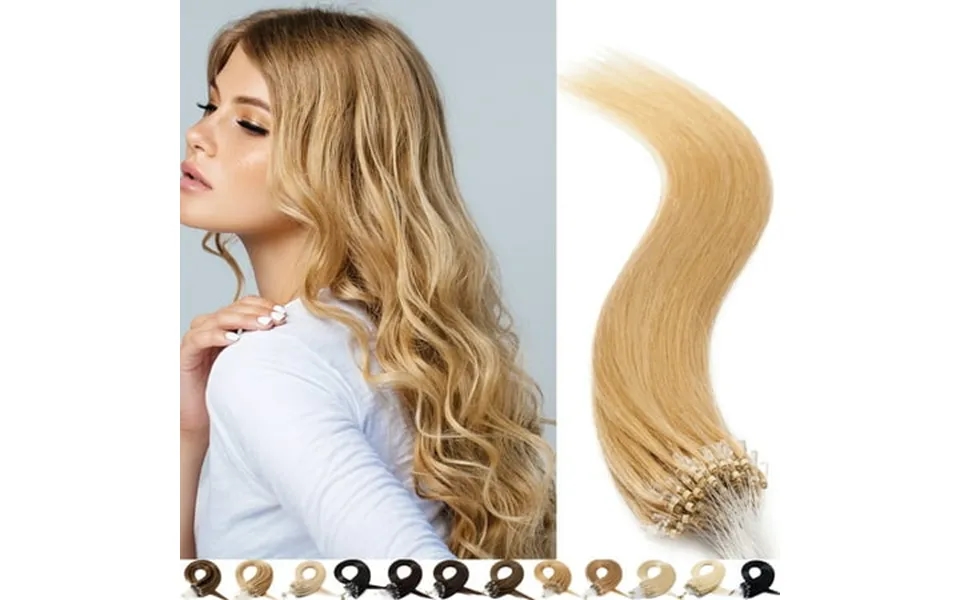 Sego 100% Real Remy Human Hair Extensions Thick Micro Loop With Invisible Band Hair Micro Ring Beads Hair Black Blonde C