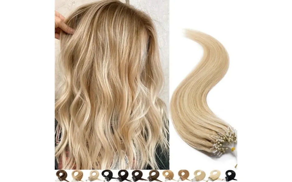 Sego 100% Real Remy Human Hair Extensions Thick Micro Loop With Invisible Band Hair Micro Ring Beads Hair Black Blonde C