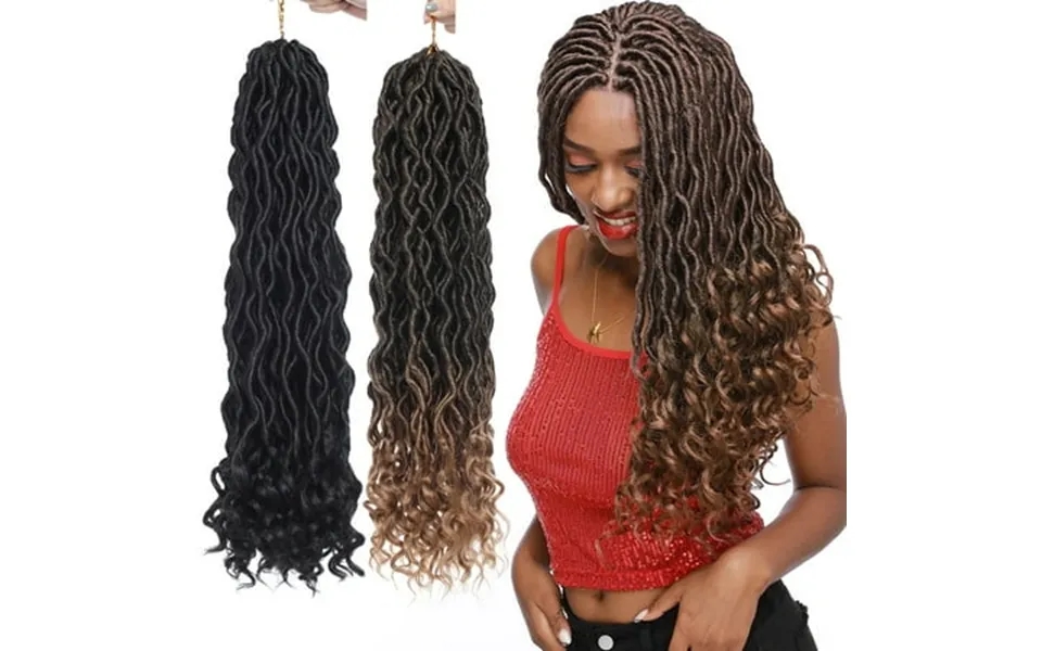 Sego Faux Locs Crochet Braids Hair Synthetic Braiding Hair Real Soft Wave Curly Black Hair Extensions Ombre Dreadlocks H