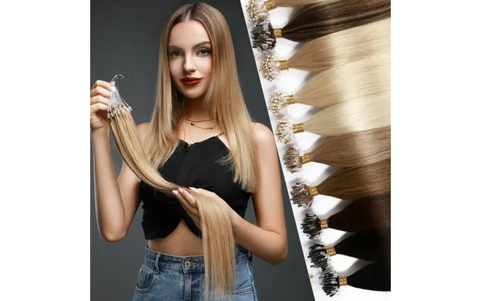 Sego Micro Loop Real Thick Human Hair Extensions 100 Strands Invisible Micro Ring Beads Remy Thick Hair