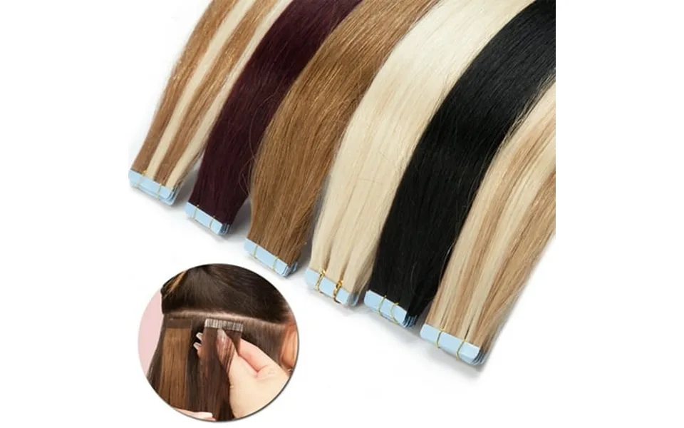 Sego Tape In Hair Extensions 100% Real Remy Human Hair Long Straight Gold Hair Acessories Clearance