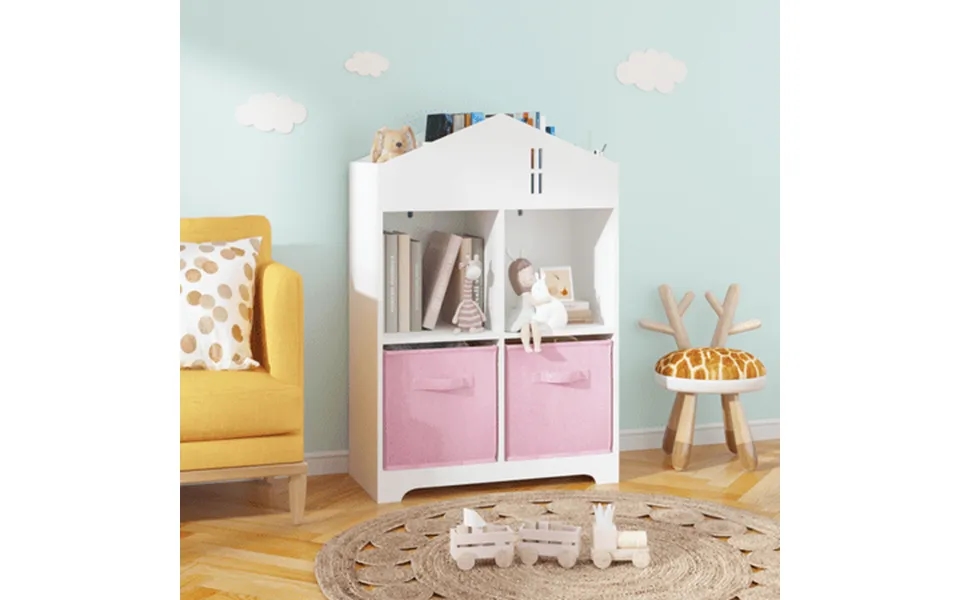 Seizeen Bookshelf For Kids 3-tier Wooden Bookshelf With Storage Drawers Toddler Bookcase Toy Organizer For Bedroom Playr