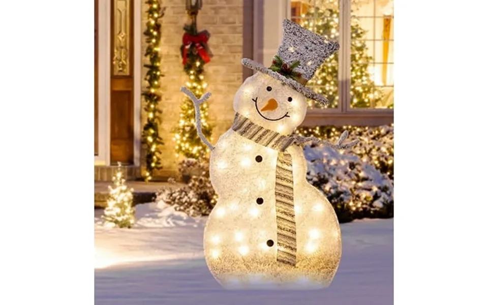 Seizeen Pre-lit Led Yard Inflatable Snowman White 33