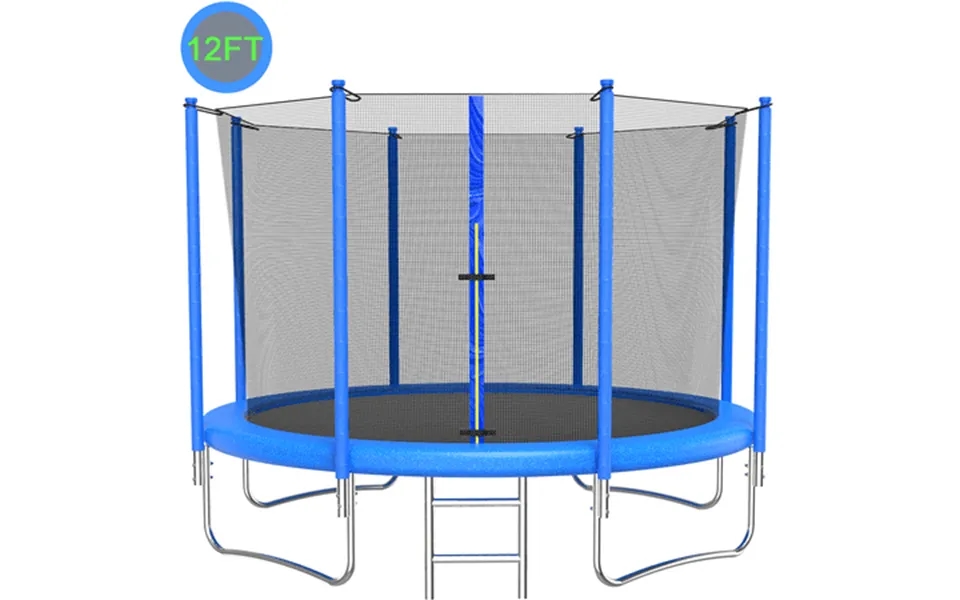 Seizeen Trampoline For Kids Adults 12ft Outdoor Trampoline With Enclosure Net Heavy-duty Trampoline W 4 W-shaped Support
