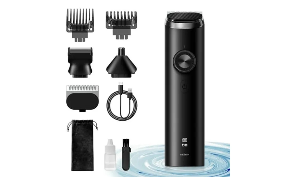 Sejoy Men S Beard Trimmer Hair Clippers Waterproof Electric Nose Haircut Mustache Body Trimmer Cordless Foil Shaver Groo
