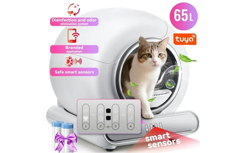 Self Cleaning Litter Box Automatic Cat Litter Box Self Cleaning For Multiple Cats Smart Litter Box Scoopfree Covered Ult