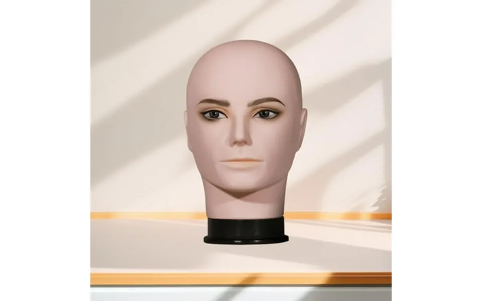 Serenable Male Bald Mannequin Head Manikin Head Professional Smooth Stable Base Hat Display Rack Holder For Making Styli