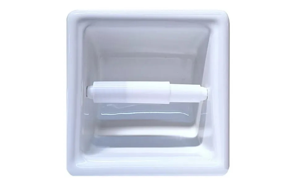 Serenedrains Extended Recessed Ceramic Toilet Paper Holder Wall Mount Niche Bathroom Tissue Roll