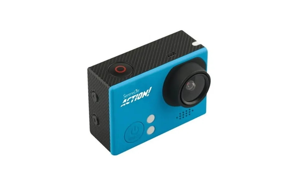 Serenelife Compact Action Cam - 4k Ultra Hd Wi-fi Camera With Slow-mo Recording Blue