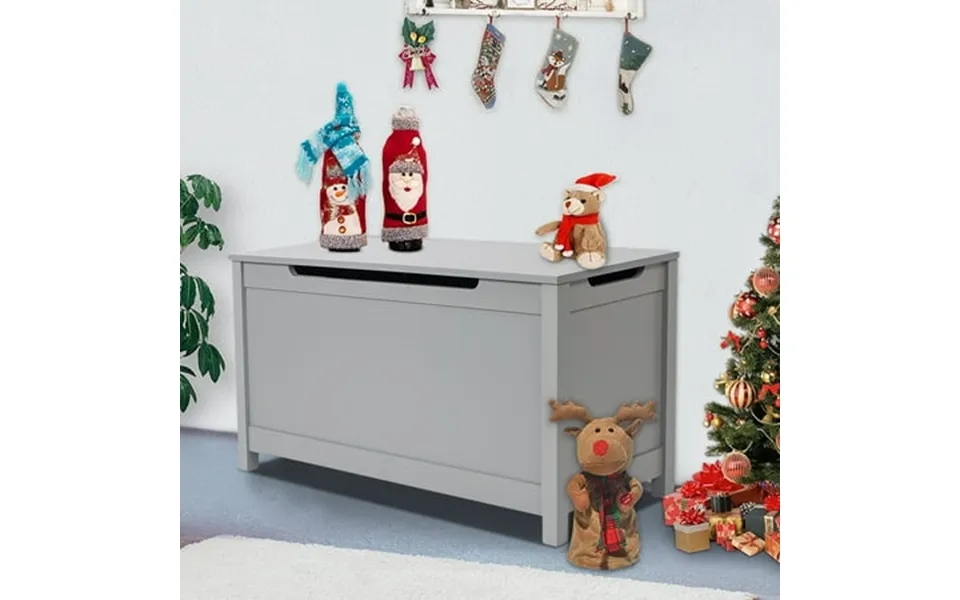 Sesslife White Bench Top Toy Box Toy Storage Box Organizer Entryway Bench With Lift Top Toy Storage Chest With 2 Safety