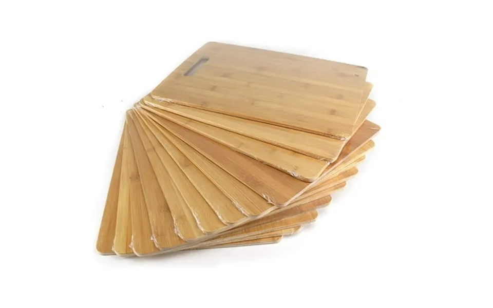 Set Of 12 15 X11 Bulk Wholesale Plain Bamboo Charcuterie Platter Wood Serving Tray Chopping Plate Hot Mat Cutting Board