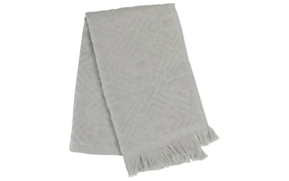 Set Of 2 Gray Fringed Hand Towel Kitchen Decor - 22