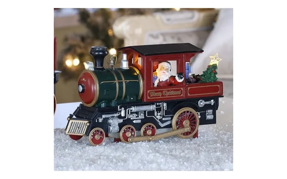 Set Of 2 Red And Black Small Steam Locomotive Engine Led Lighted Tabletop Decor 5