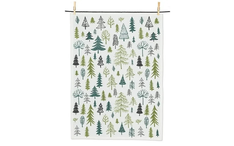Set Of 4 All-over Trees Tea Towel
