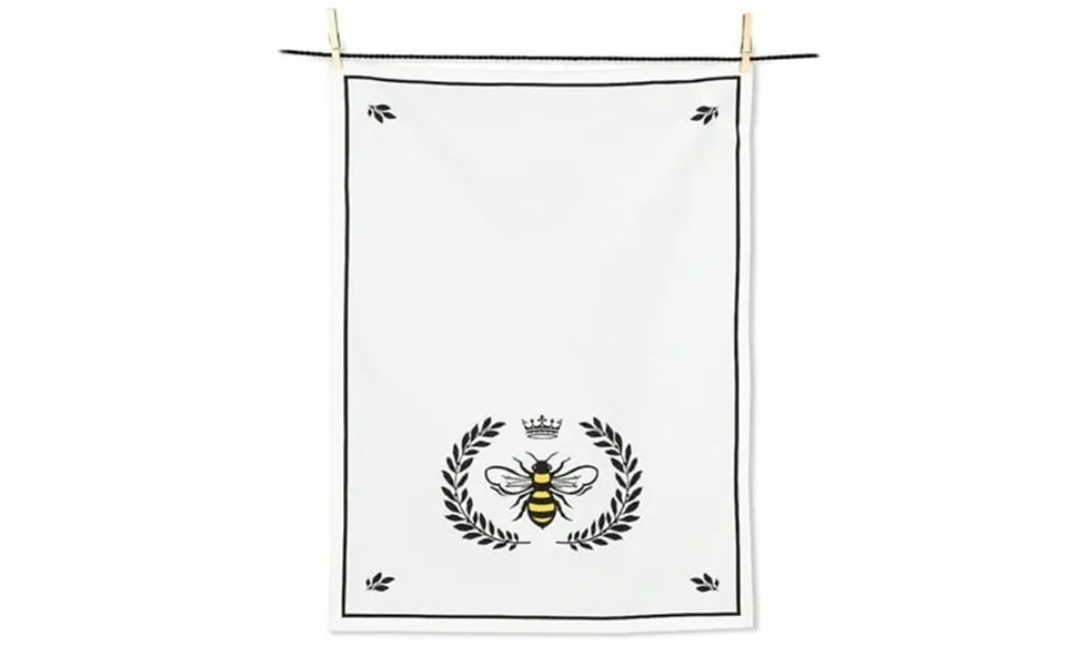 Set Of 4 Bee In Crest Tea Towel