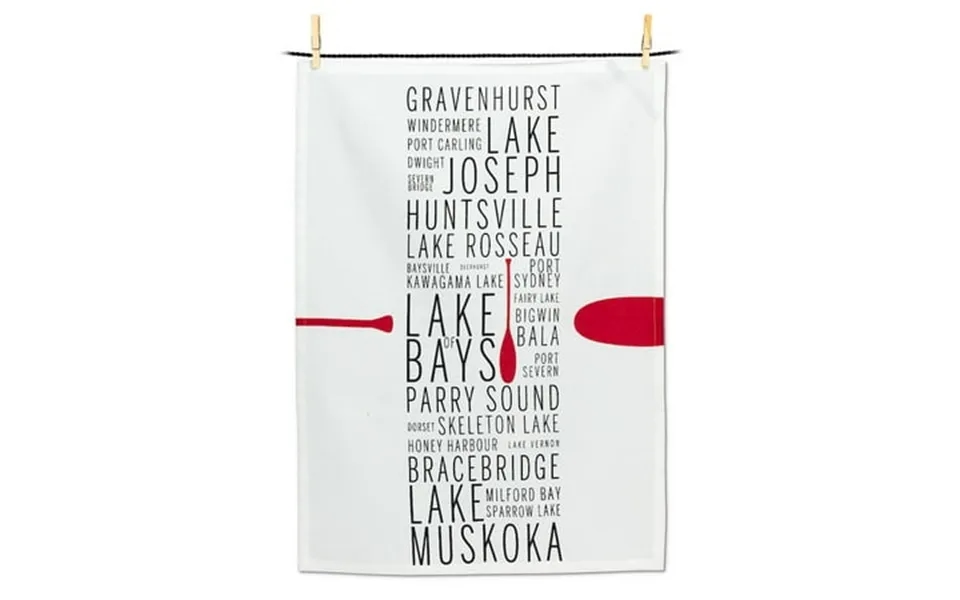 Set Of 6 Muskoka Names Tea Towel