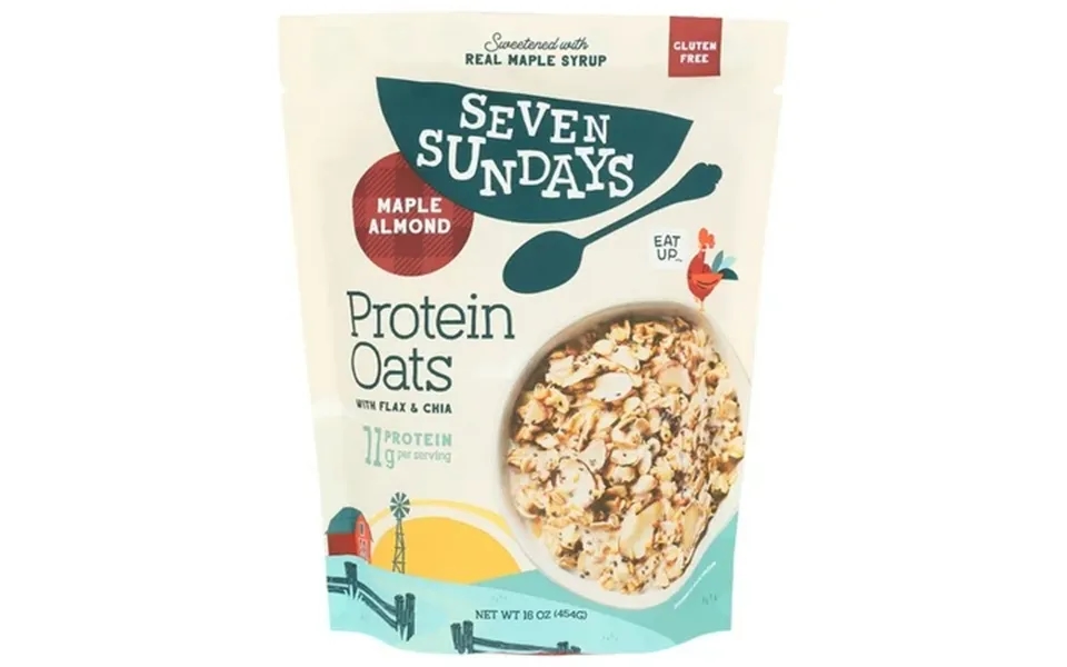 Seven Sundays Protein Oats Maple Almond 6 Pack 16 Oz