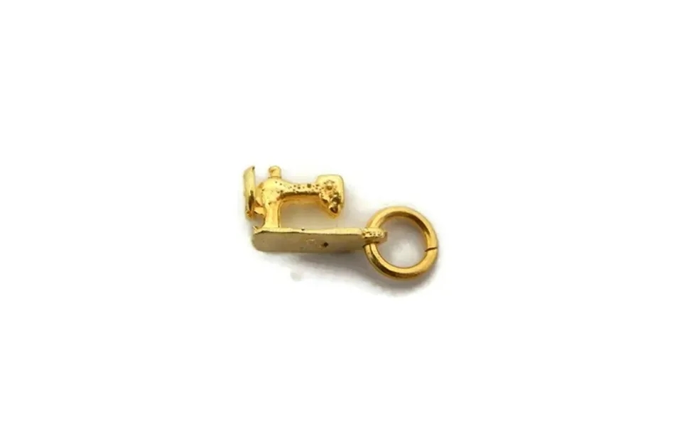 Sewing Machine Pendant Charm 14k Yellow Gold