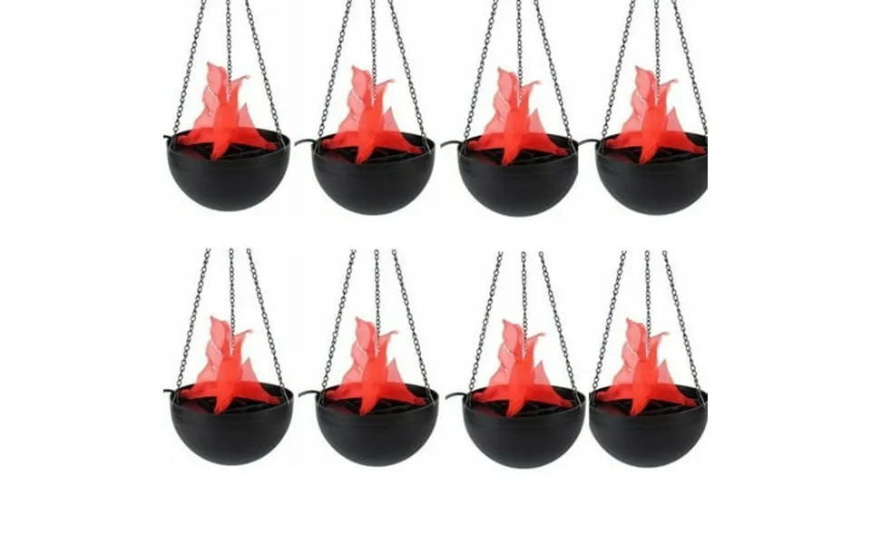 Shanna 8 Pack 3d Fake Fire Light Hanging Led Flame Effect Lamp For Halloween Christmas Festival