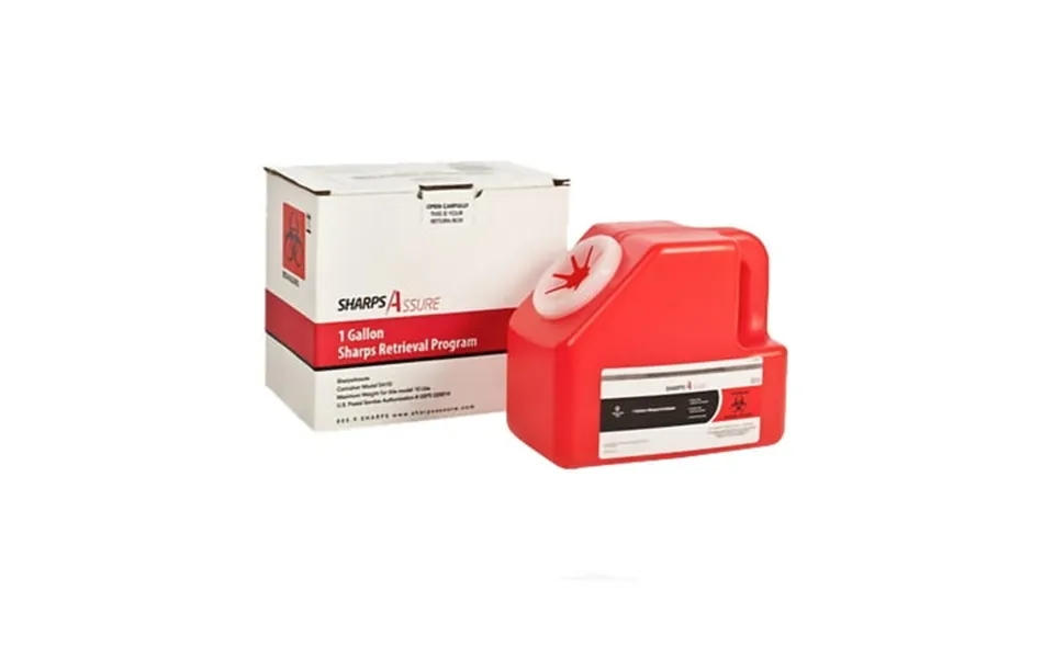 Sharps Assure Mailback Sharps Container 1 Gal. Vertical Entry