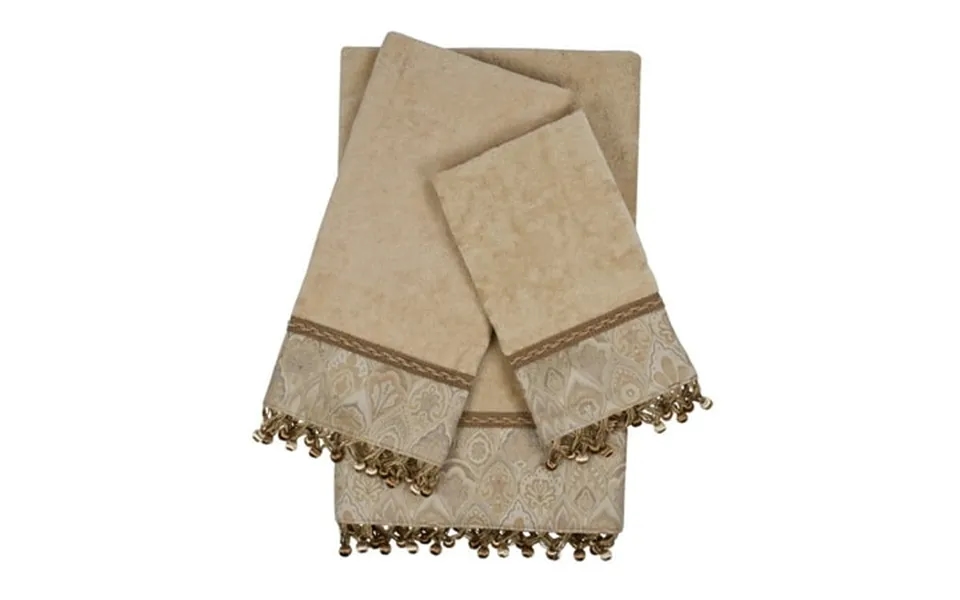 Sherry Kline Mandalay Taupe Decorative Embellished Towel Set