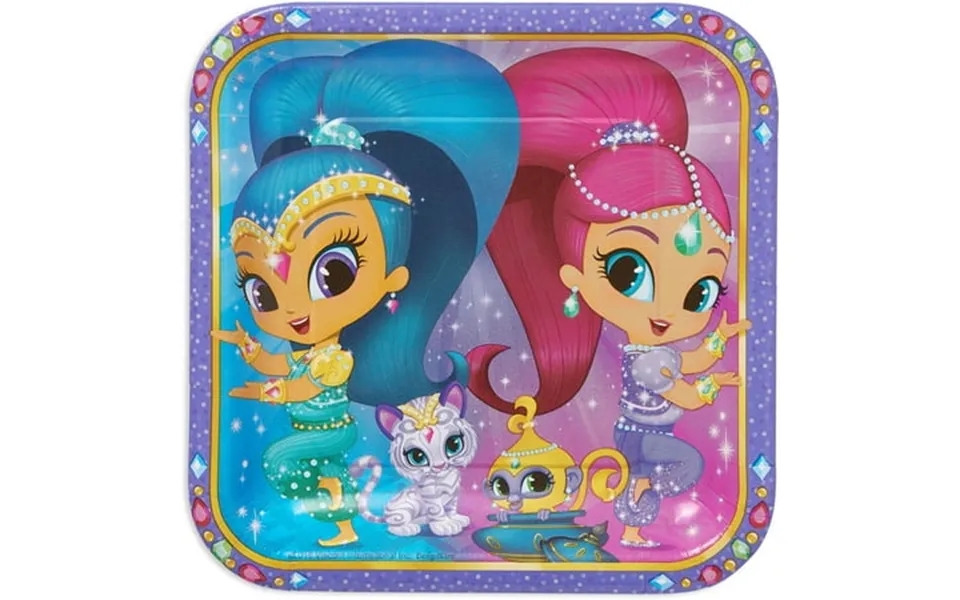 Shimmer And Shine 9 Square Plate 8 Count Party Supplies