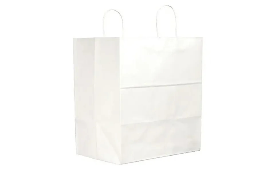 Shopping Bag Flat Bottom Jr. Mart Brown Paper Twist Handles Pk250