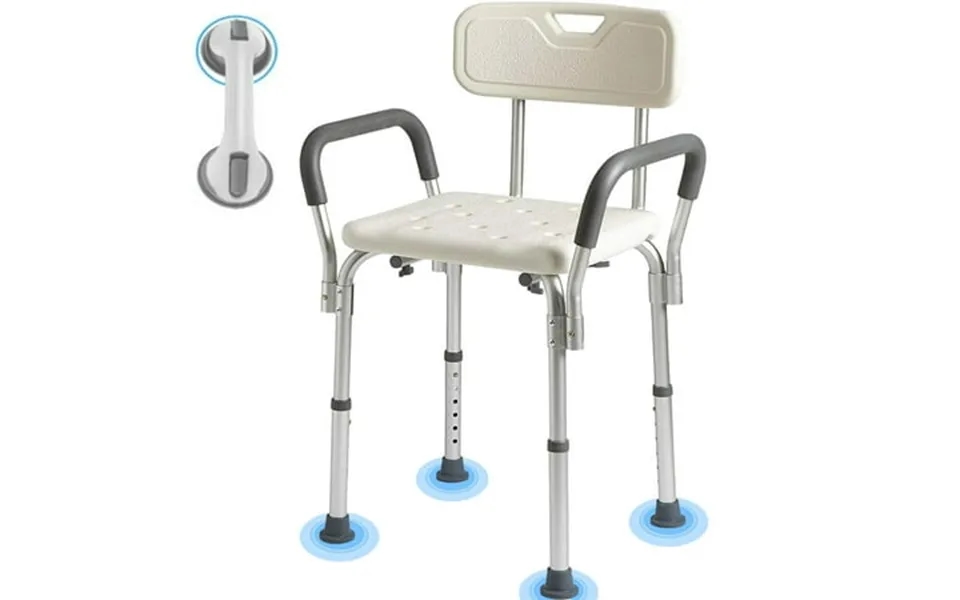Shower Chair Heavy Duty Shower Chair With Shower Handle Adjustable Heights Portable Shower Chair Seat Bench Anti-slip Sh