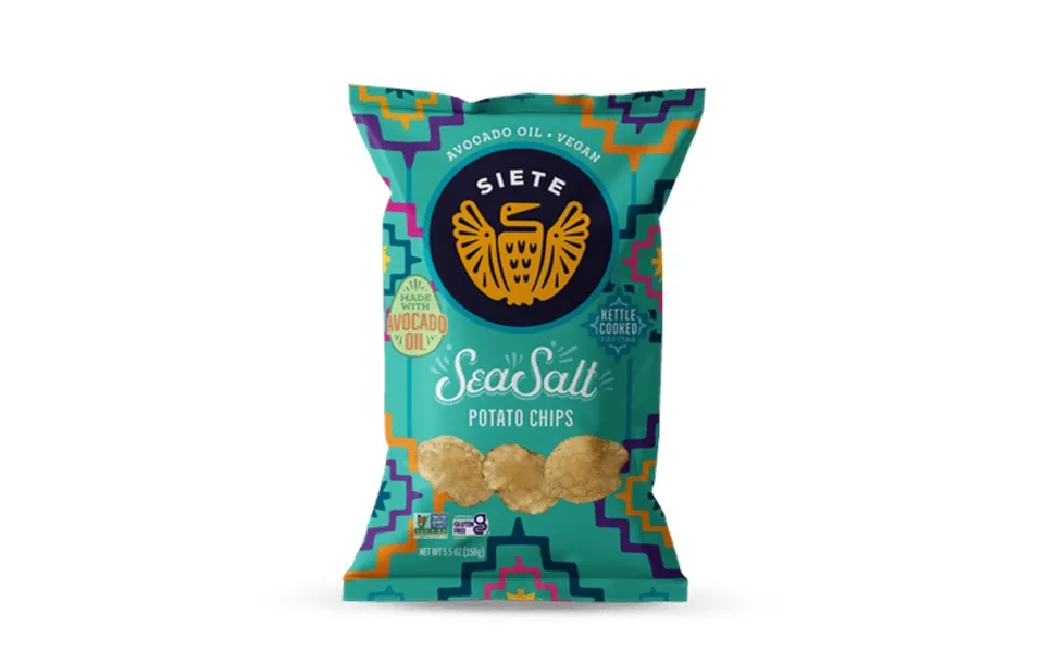 Siete Kettle Cooked Potato Chips Sea Salt 5.5 Oz.