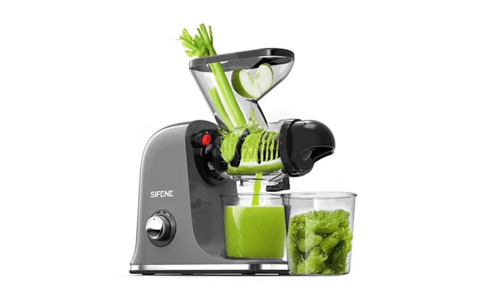 Sifene 100w Cold Press Juicer Machine Compact Design Quiet Motor Easy Clean Gray New