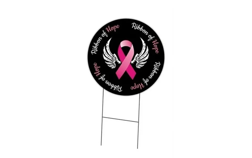 Signmission Corrugated Plastic Sign With Double Sided Image 16 Circular - Ribbon Of Hope Coroplast Yard Sign With Stake