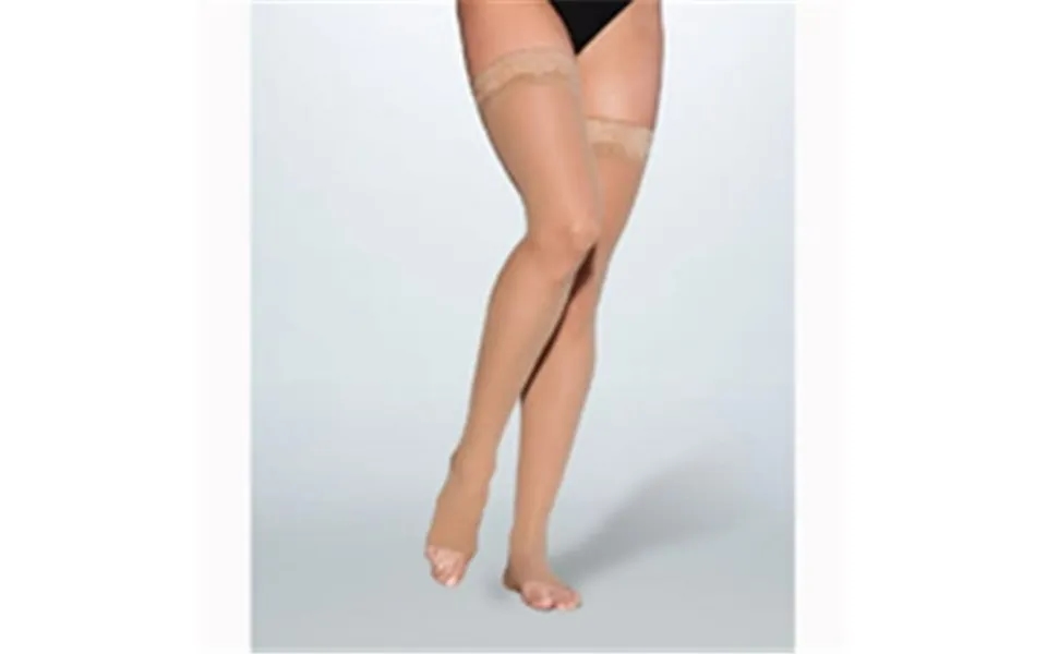 Sigvaris Style 783 Sheer 30-40 Open Toe Thigh High Compression Stockings W Grip Top Natural Ls Short