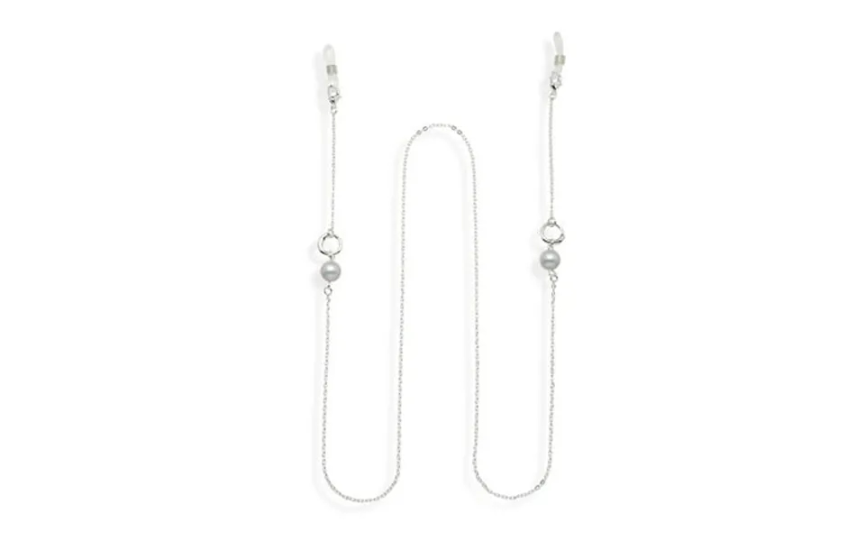 Silvertone Sunglasses Chain With Swarovski Pearls