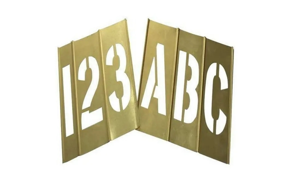 Sim Supply Stencil Numb & Ltr Kit 6 In Brass 92pcs 20y504