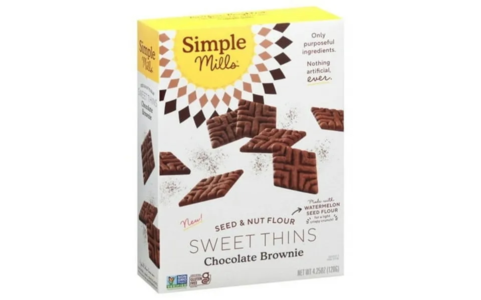 Simple Mills Seed & Nut Flour Sweet Thins Chocolate Brownie 4