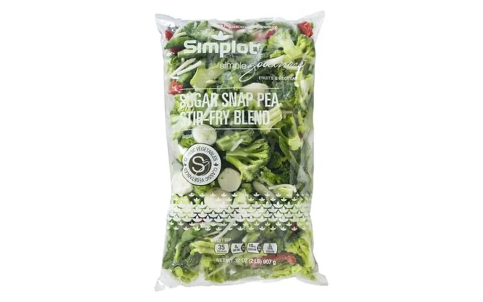 Simplot Sugar Snap Pea Stir Fry - 32 Oz. Package 12 Packages Per Case