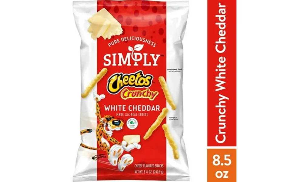 Simply Cheetos White Cheddar Crunchy Cheese Flavored Snacks 8