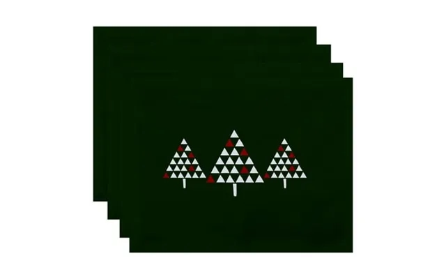 Simply Daisy 18 X 14 Trio Of Trees Geometric Print Placemats Set Of 4 product image