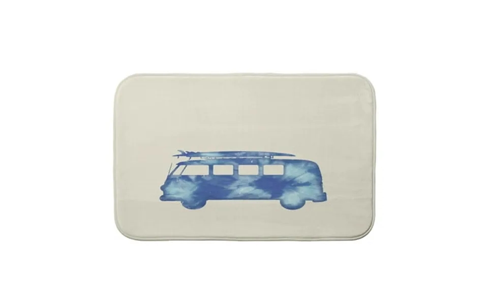 Simply Daisy 24 X 17 Plush Microfiber Blue Beach Drive Bath Mat