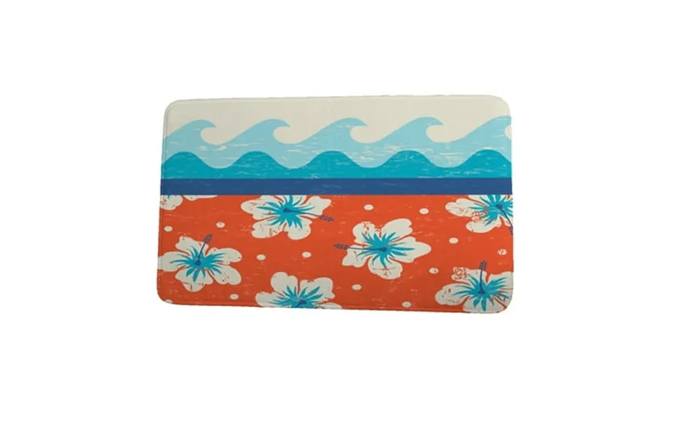Simply Daisy 24 X 17 Plush Microfiber Orange Surf Sand & Sea Bath Mat