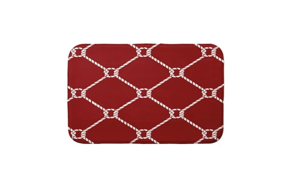 Simply Daisy 24 X 17 Plush Microfiber Red Ahoy Bath Mat