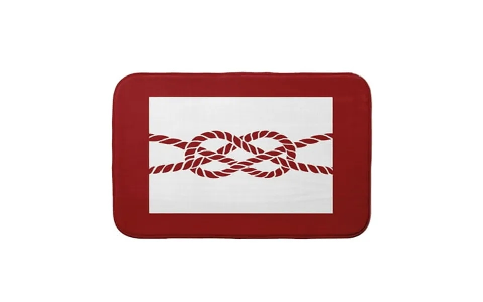 Simply Daisy 24 X 17 Plush Microfiber Red Nautical Knot Bath Mat